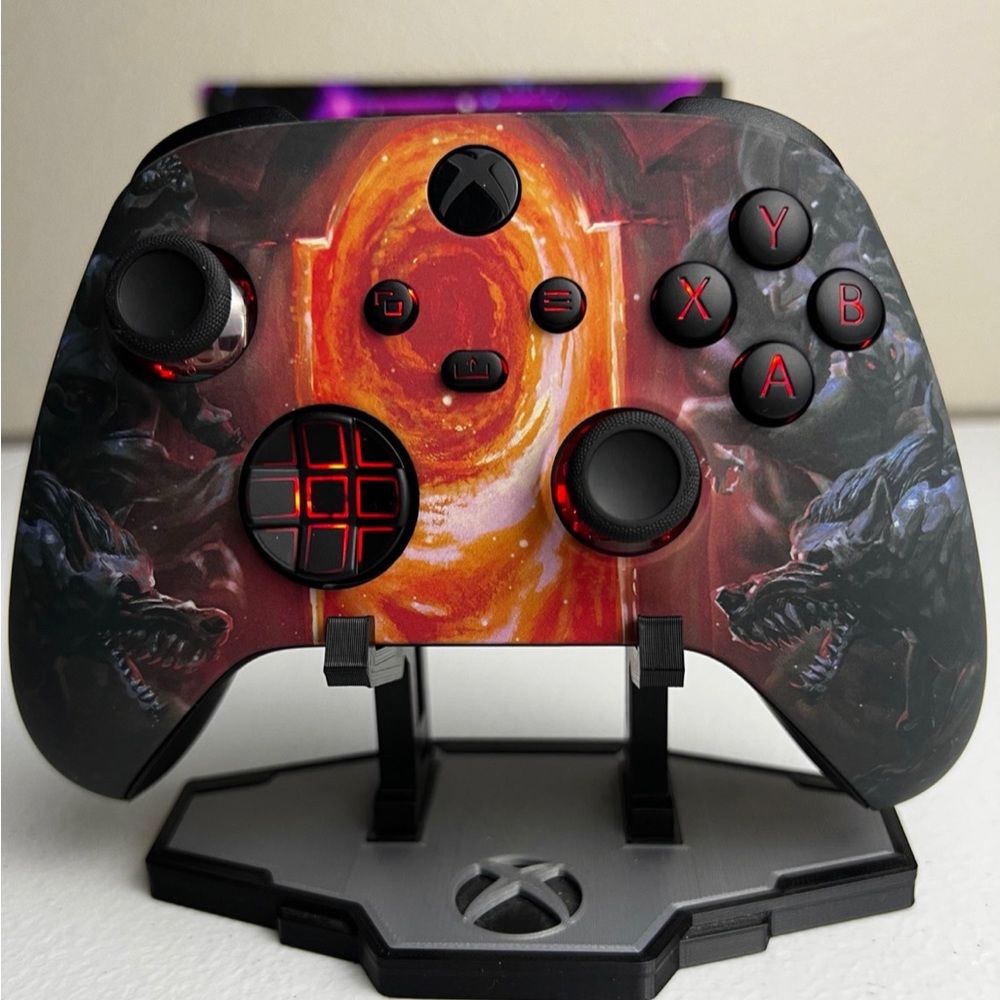 Microsoft Xbox Premium Custom Modded Controller with LEDs & Triggerstops “Wolf”